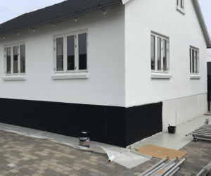 Facaderenovering på hus