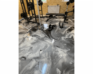 Polyurethan epoxy gulv marmorering i Nordjylland